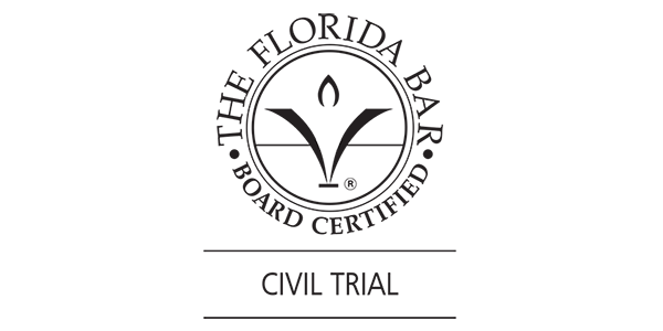 Florida Bar Board Certified Civil Trial Law credential for attorney Jed Main