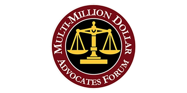 Multi-Million Dollar Advocates Forum logo for attorney Jed Main